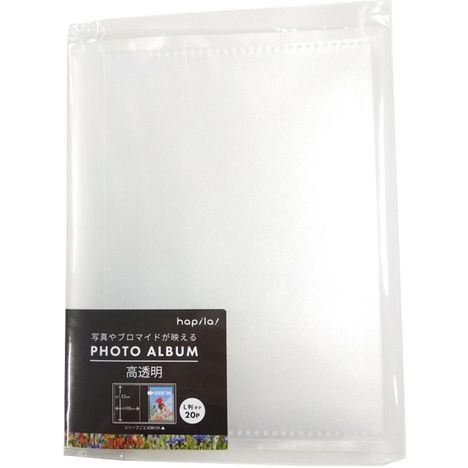 高透明フォトアルバムＬ判タテ　２０Ｐ
